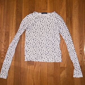 Brandy Melville Floral Print Long Sleeve Top